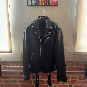 All Saints Black Leather motorcycle jacket